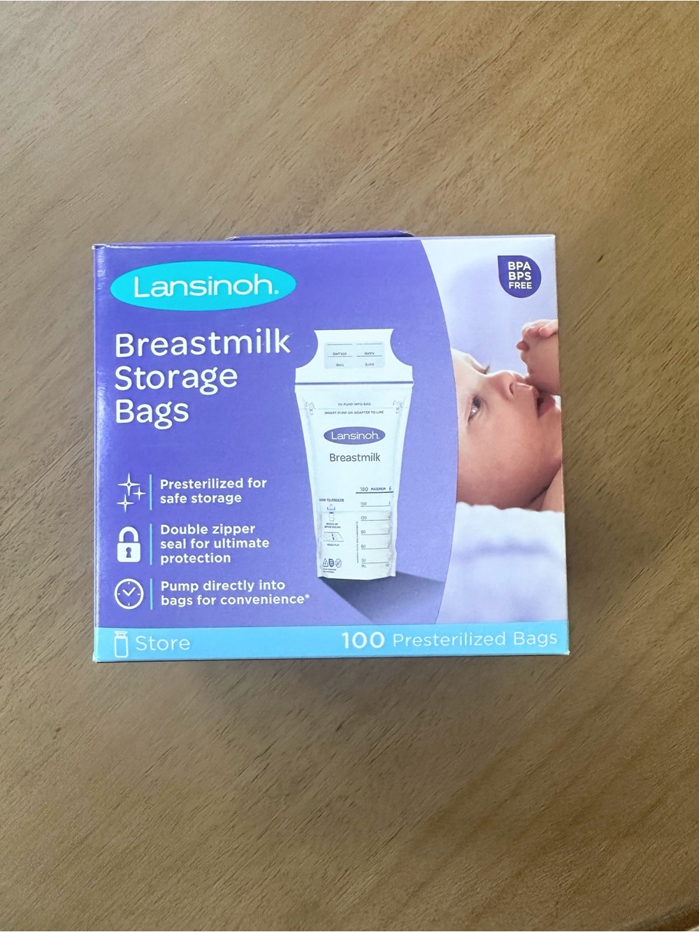 Lansinoh Breastmilk Storage Bags, 100 Count
